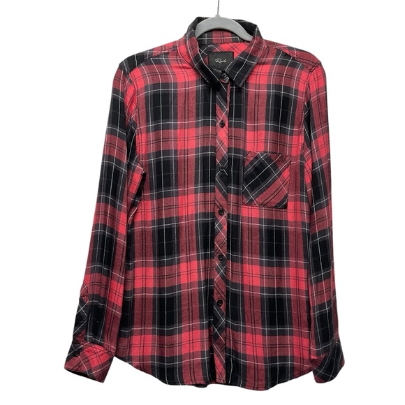 Rails Women’s Button Up Hunter Plaid Shirt Size M casual fall - Picture 1 of 8